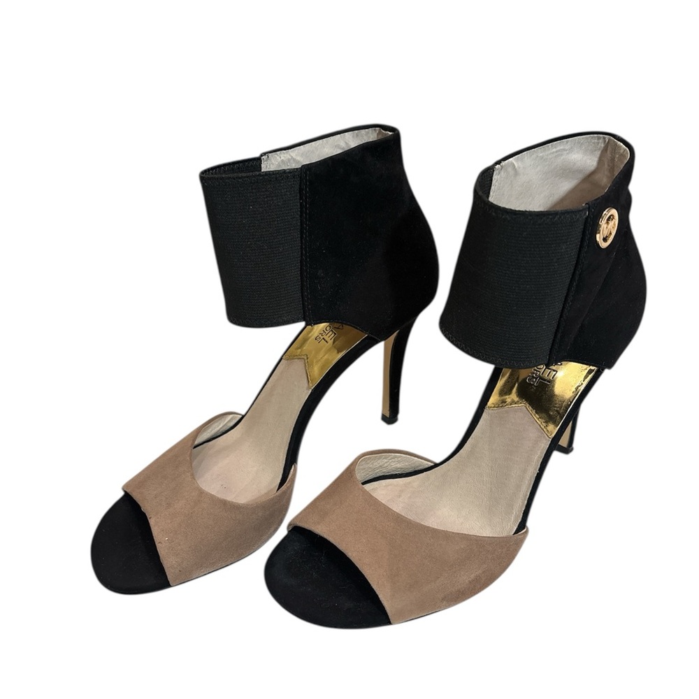 Michael Kors Black and Tan Heels